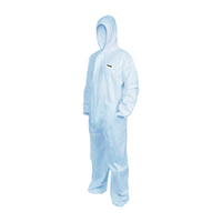 Steel Drill Hi-Calibre Coveralls, Type 5 & 6, 3XL, Blue, SMS, Disposable, 50 Pieces/Carton Carton