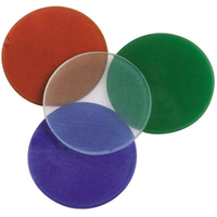 Colour Discs Glass, 40mm, Blue/Beige/Green/White, Each Set