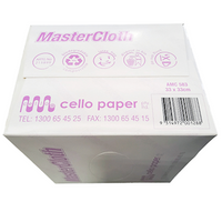 Cello Master Cloth, Medium Dispenser Pack, 33 x 33cm, White, 50/Box Box