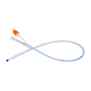 MDevices All Silicone Foley Balloon Catheter, 2-Way, 16FR, 45cm, 30mL, Standard Tip, Sterile, Orange, 10 Pieces/Box