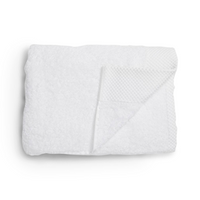 Egyptian Hand Towel, 40 x 65cm, Ultra Soft and Absorbent, Egyptian Cotton Pile/Cotton Base, White, Each Each