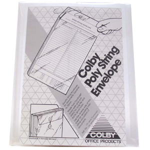 Envelope A4 Poly String Colby Clear Each Each