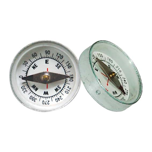 Pocket Magnetic Compass without Cover, Luminous Dial, 25mm, Loose Each