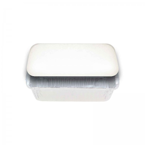 Confoil Aluminium Foil Tray Lids, 202 x 138mm, Suitable for CONAFOIL500, White, 500 Pieces/Box Box