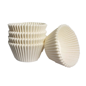 Confeta Paper Patty Pans, 760, 150 x 47.5(H) mm, 55mm Base, White, 5000 Pieces/Carton Carton