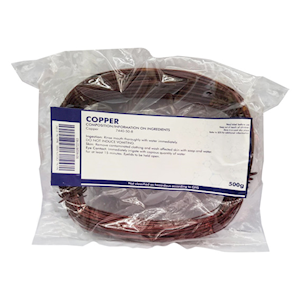 Copper Metal Wire, 18 SWG, Laboratory Grade, 500g, Each Each