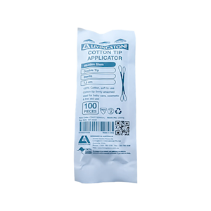 Livingstone Cotton Tip Applicator, Double Tipped, Sterile, Wooden Stem, 7.5cm, 5 Pieces/Pack, 300 Packs/Box Box