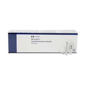Covidien Monoject Hypodermic Needle, 18G x 1", 25mm, A Bevel, Rigid Pack, 100 Piece/Box