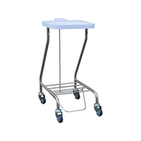 Dalcross Single Pedal Operated Linen Skip with ABS Lid, Tubular Stainless Steel Frame, 75mm Swivel Castors, 445(W) x 575(D) x 885(H) mm, Each Each