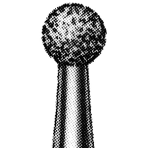 Livingstone Diamond Burs, Round, ISO 001534 #12, Friction Grip, High Speed, Coarse, Each