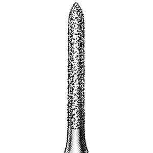 Livingstone Diamond Burs, Torpedo Cylinder, ISO 289524 #12, Friction Grip, High Speed, Medium, Each (S11M)