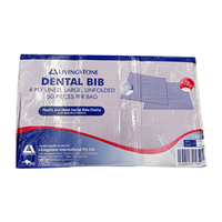 Livingstone Dental Bib or Head Pad, Unfolded, 4-ply Lined, 31 x 50cm, Large, Lavender, 50/Pack, 500/Carton Carton