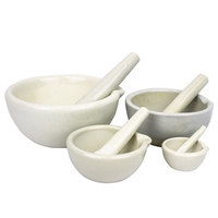 Livingstone Mortar and Pestle, 30mL, 60mm Diameter, Porcelain, 20 Pieces/Box Box