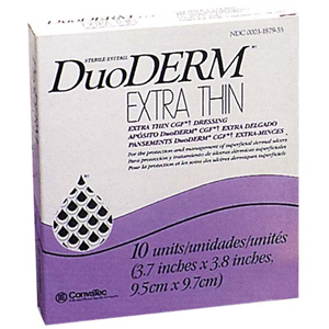 Duoderm Extra Thin Dressing, 10 x 10cm, 10/Pack (187955) Pack