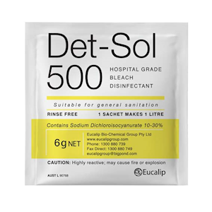 Det-Sol 500 Disinfectants, 6g Sachet, 180 Sachets/Box Box