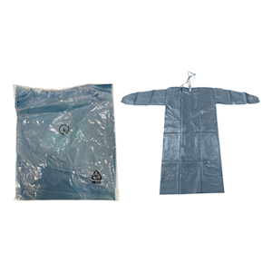 Galemed Isolation Gown with Tie, Full Back, AAMI Level 2, 45gsm, Nonwoven PP/PE, Large, 1/Pack, 100/Carton Carton