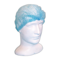 Livingstone Disposable Crimped Hairnet Cap, Blue, 24 Inches, Double Elastic, Latex Free, 1000/Carton Carton