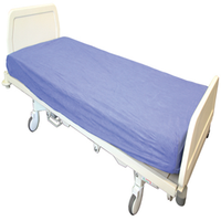 Haines Medical Mattress Protector, Fitted Draw Sheet or Bed Sheet, 190 x 90 x 20cm, 25GSM, Non-Woven Paper, Blue, Disposable, 100/Box Box