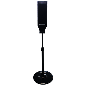 Livingstone Floor Stand for Liquid/Gel Hand Sanitiser Alcohol Dispenser, 15 (L) x 145.5 (H) x 40 (Bottom) cm, Metal & Polypropylene, Black Each