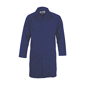 DNC Laboratory Coat, Dust Coat, 200GSM, 110 - 115cm, Extra Large, 65pct Polyester, 35pct Cotton, Dark Blue, Each Each
