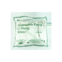 Livingstone Disposable Panty G-STRING , White, 10/Pack Pack
