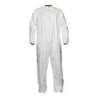 DuPont Tyvek IsoClean Coverall with Bound Neck, Medium, Unhooded, White, 25 Pieces/Carton