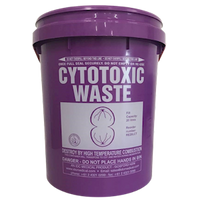 Livingstone Cytotoxic Waste Disposal Safe, 23L, Round without Lid, Purple, Each Each