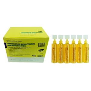Pfizer Chlorhexidine 0.05 Percent and Cetrimide 0.5 Percent Steritube Ampoules