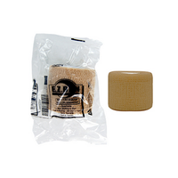 E.Z. Ban Wrap Cohesive Elastic Bandage, 2.5cm x 2 metres stretch to 4.5 metres, Tan, Each Each