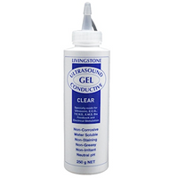 Livingstone Conductive Lubricating Gel for Ultrasound and ECG Electrocardiogram, 250mL, Empty Easy Squeeze Bottle, Each Each