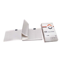 ECG Paper, 63mm x 30 Metres, Folded, Biodegradable, Black Grid Lines, Pack Each