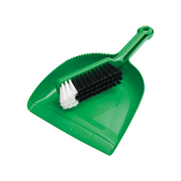 Oates Dustpan and Bannister Set, Plastic, Green, Each Each