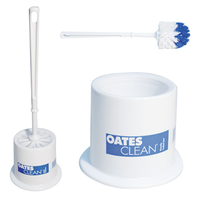 Oates Handy Toilet Brush Set, White, Each Each