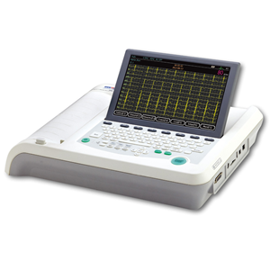 Electrocardiograph ECG Machine, 12 Channels, 10 Inch LCD Display, Thermal Printer, Each Each