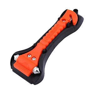 Livingstone Premium Car Glass Breaker Safety Hammer, 20.07 x 7.37cm, 160 Grams, with Bracket, Each 1
