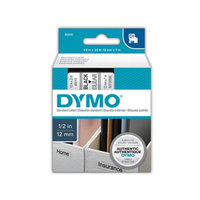 DYMO TAPE ELECT. 12MMX7M BLACKON CLEAR EACH Each