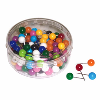 Esselte Mapping Pins, Assorted Colours, 100/Pack Pack