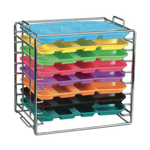 Instrument Tray, Standard 8 Position Desktop Rack, Recyclable Plastic, Each Each