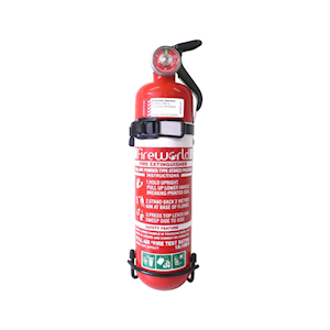 Fireworld Fire Extinguisher, 1kg, BE with Head bracket R968 (UN1044) CLASS2.2, Each Each