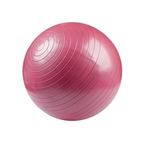 Anko Exercise Ball, 55cm, Polyvinyl Chloride (PVC), Burst Resistant, Berry, Each Each