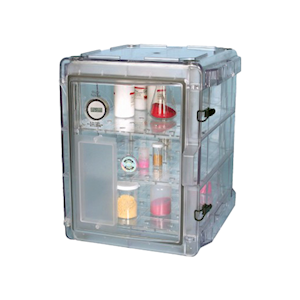 Secador Vertical Desiccator Cabinet, Model 3.0, 41.7cm (H) x 34.1cm (W) x 41.4cm (D), Vertical Profile, Amber, Each Each