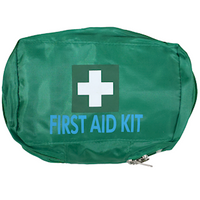 Unbranded First Aid Empty Nylon Pouch, 18 x 11 x 7cm, Green, Each Each