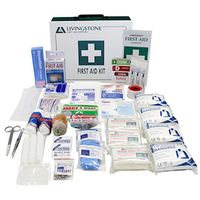 Livingstone First Aid Kit, Class B, Complete Set In Recyclable Plastic Case, 11-99 people, Meets Workplace Health and Safety Regulation Each