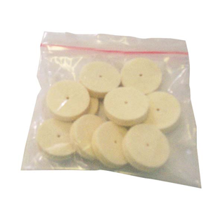 H&G Felt Wheel, 1 x 0.25 Inch, Soft, 10/Pack