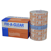 Fix-A-Clear Transparent Adhesive Waterproof Tape Dressing, 10cm x 10 Metres, Low Allergy, Each