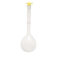 Aptaca Volumetric Flask with Screw Cap, Class B, GL 18, 25mL, 121mm Height, Outer 36mm, Autoclavable, Polypropylene, Each (12301) Each