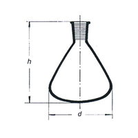 Mowbray Pear-Shaped Flask, 5ml, 1 Neck, Socket Joint 10/19, Each Each
