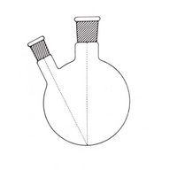 Flask, Round Bottom, 100ml, Two Neck, 24/29 Socket 14/23 Side Socket, Borosilicate Glass, Australian, Each Each