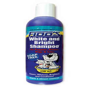 Fido's White and Bright Shampoo for Puppies, Kittens, Dogs & Cats, 250 milliliters Each
