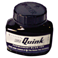 Parker Ink Bottle Quink, Permanent, Blue, Each Each